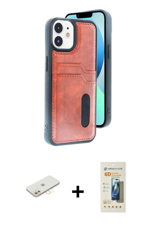 ieg™ iPhone 11 Kılıf Yörünge Işık Serisi - Siyah 6D Mat Seramik Hayalet Nano Ekran Koruyucu + Sarı R