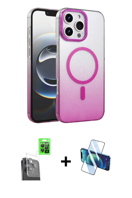 ieg™ iPhone 16 Pro Max Kılıf Ahenk Doku Özel Seri - Siyah 3D Antistatik Seramik Nano Ekran Koruyucu