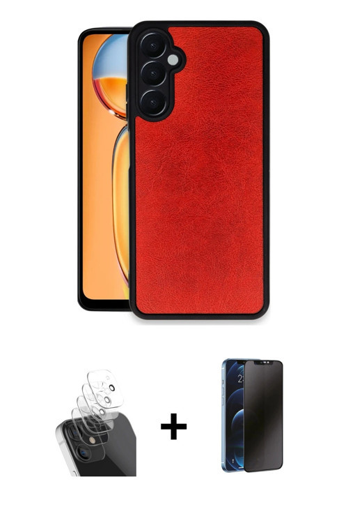 ieg™ Galaxy A15 4G Kılıf Kıvılcım Işık Serisi - Siyah 3D Antistatik Hayalet Cam Ekran Koruyucu + Şef