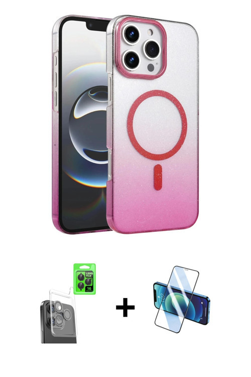 ieg™ iPhone 16 Pro Max Kılıf Ahenk Doku Özel Seri - Siyah 3D Antistatik Seramik Nano Ekran Koruyucu