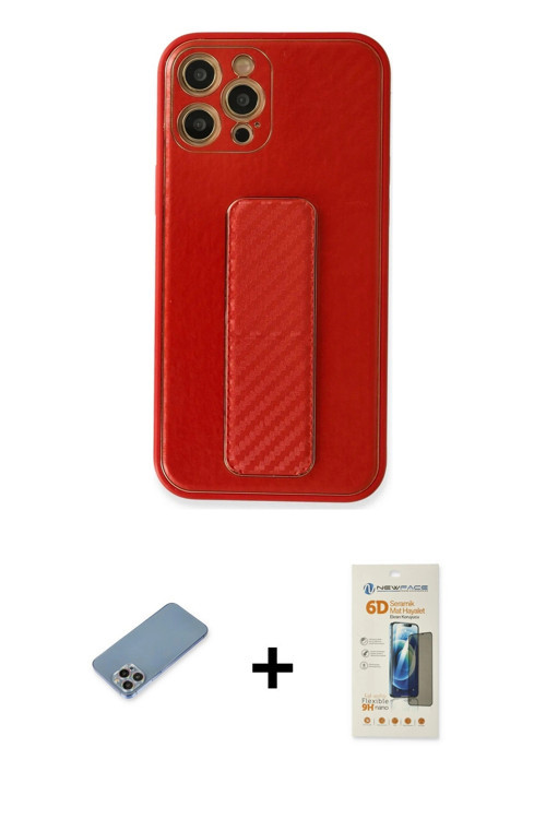 ieg™ iPhone 12 Pro Kılıf Yörünge Yansıma - Siyah 6D Mat Seramik Hayalet Nano Ekran Koruyucu + Gökkuş