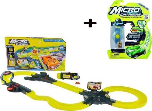 Micro Chargers Çarpışma Yarış Arabaları Pisti ve Micro-Jet Araba Fırlatıcı