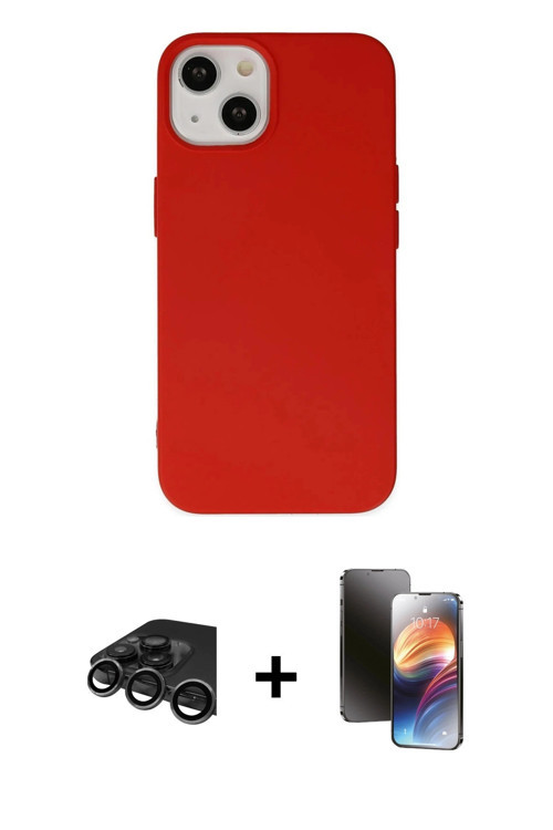 ieg™ iPhone 15 Pro Kılıf Ahenk Serisi - Siyah 3D Antistatik Mat Seramik Nano Ekran Koruyucu + Titany