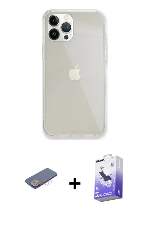 ieg™ iPhone 13 Pro Max Kılıf Vadi Asil Prime - Siyah Bilvis 5in1 5D Magic Hayalet Cam Ekran Koruyucu