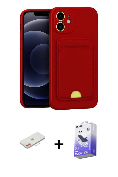 ieg™ iPhone 11 Kılıf Vadi Çizgi Prime - Siyah Bilvis 5in1 5D Magic Hayalet Cam Ekran Koruyucu + Pemb
