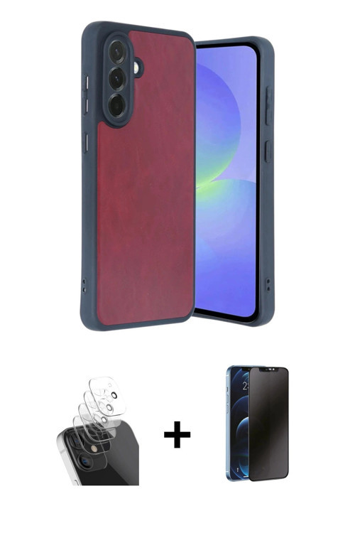 ieg™ Galaxy A15 4G Kılıf Kıvılcım Işık Serisi - Siyah 3D Antistatik Hayalet Cam Ekran Koruyucu + Şef
