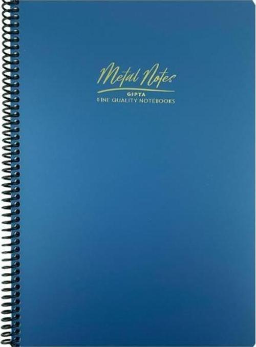 Metal Notes A4 Spiralli Defter PP Kapak 80 Yaprak Kareli