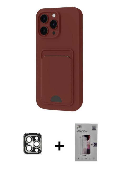 ieg™ iPhone 16 Pro Max Kılıf Vadi Çizgi Prime - Siyah Bilvis 3D Mat Cam Ekran Koruyucu + Gümüş PVD M