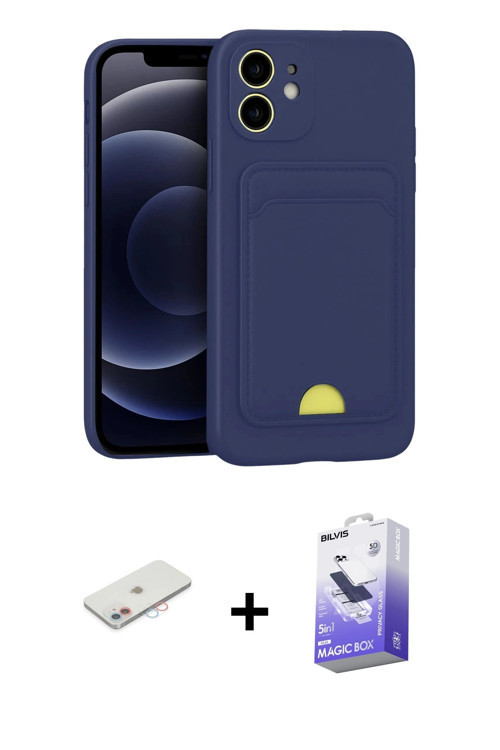 ieg™ iPhone 11 Kılıf Vadi Çizgi Prime - Siyah Bilvis 5in1 5D Magic Hayalet Cam Ekran Koruyucu + Pemb