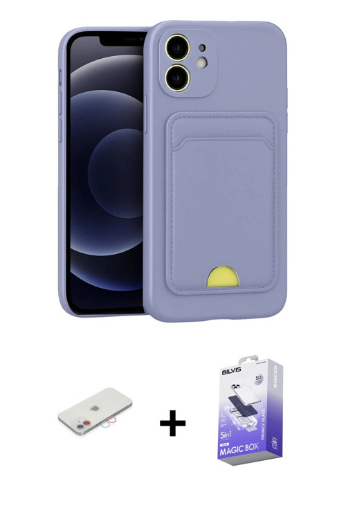 ieg™ iPhone 11 Kılıf Vadi Çizgi Prime - Siyah Bilvis 5in1 5D Magic Hayalet Cam Ekran Koruyucu + Pemb