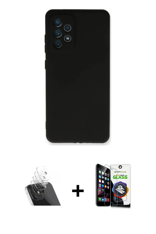ieg™ Galaxy A33 5G Kılıf Kozmos Yansıma Özel Seri - Şeffaf Temperli Cam Ekran Koruyucu + Şeffaf Kame