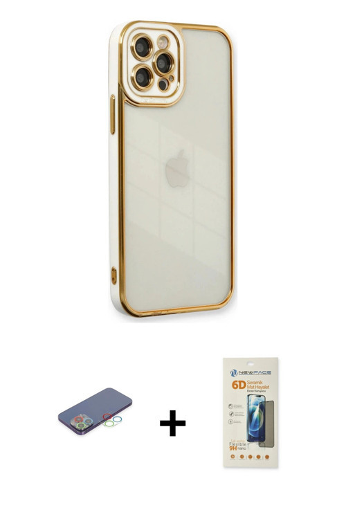 ieg™ iPhone 12 Pro Kılıf Çekirdek Klasik Serisi - Siyah 6D Mat Seramik Hayalet Nano Ekran Koruyucu +