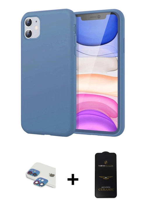 ieg™ iPhone 11 Kılıf Kozmos Yansıma Özel Seri - Siyah 6D Antistatik Mat Seramik Hayalet Nano Ekran K