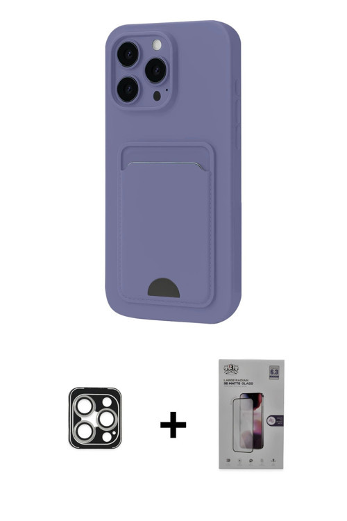 ieg™ iPhone 16 Pro Max Kılıf Vadi Çizgi Prime - Siyah Bilvis 3D Mat Cam Ekran Koruyucu + Gümüş PVD M