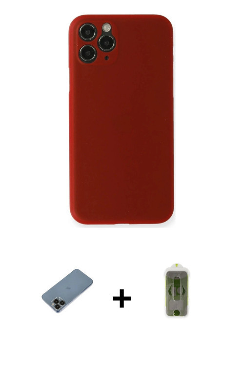 ieg™ iPhone 11 Pro Max Kılıf Yadigar Yansıma Serisi - Siyah Joko Magic 5D Hayalet Cam + Siyah Shine