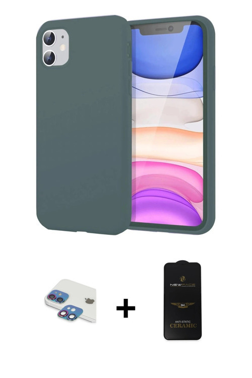 ieg™ iPhone 11 Kılıf Kozmos Yansıma Özel Seri - Siyah 6D Antistatik Mat Seramik Hayalet Nano Ekran K