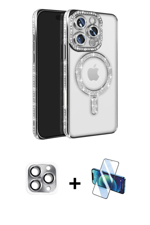 ieg™ iPhone 16 Pro Max Kılıf Zirve Doku Prime - Siyah 3D Antistatik Seramik Nano Ekran Koruyucu + Gr