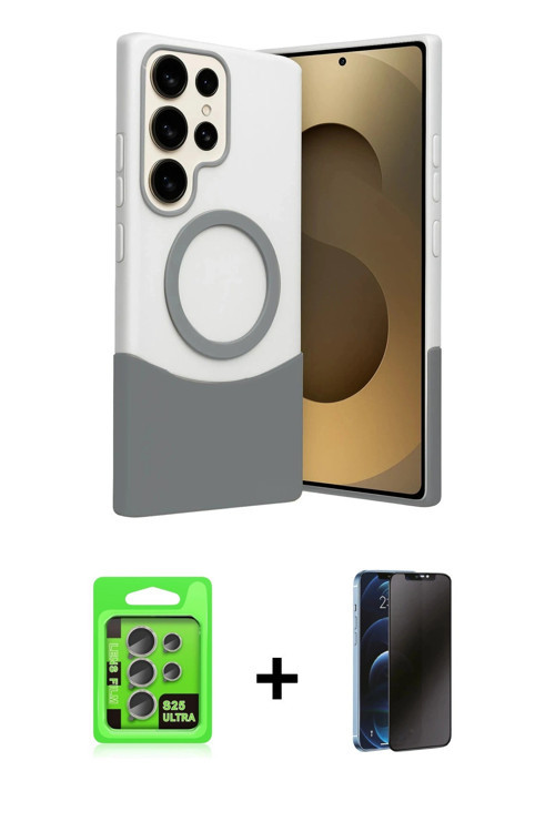 ieg™ Galaxy S25 Ultra Kılıf Kozmos Form Özel Seri - Siyah 3D Antistatik Hayalet Cam Ekran Koruyucu +