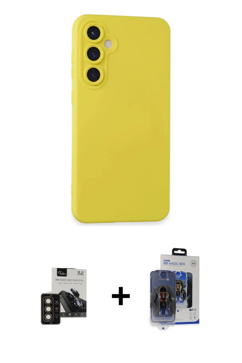 ieg™ Galaxy S24 Kılıf Ahenk Serisi - Siyah Vanessa Magic Cam + Gold PVD Metal Kamera Lens