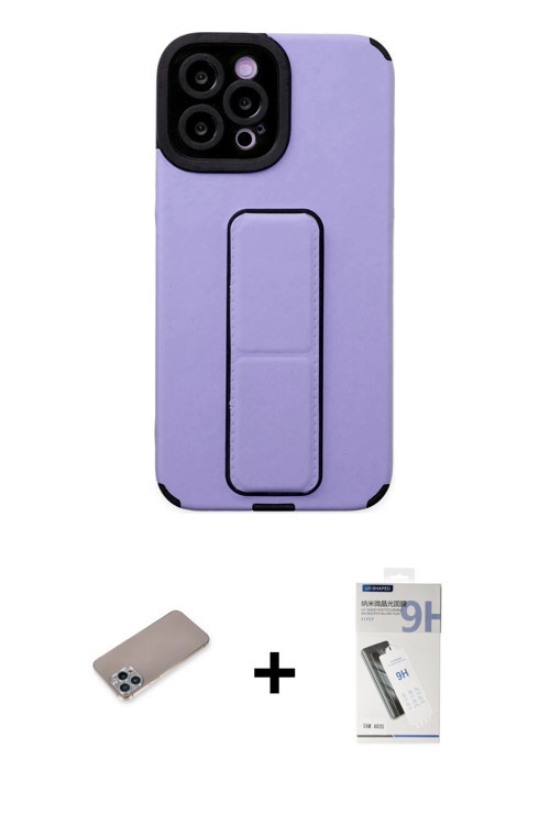 ieg™ iPhone 12 Pro Max Kılıf Çekirdek Yansıma - Şeffaf Uv Polymer Nano Ekran Koruyucu + Sierra Blue