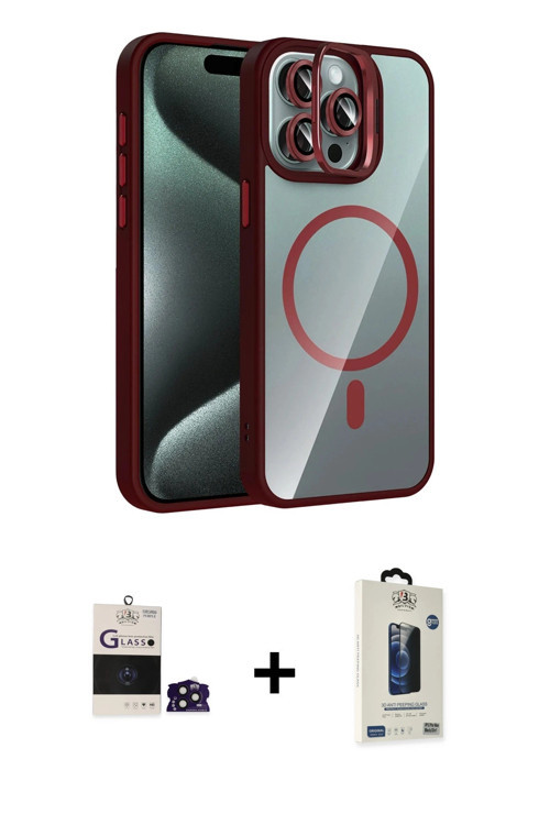 ieg™ iPhone 14 Pro Max Kılıf Yadigar Asil Koleksiyonu - Siyah Bilvis Hayalet Cam Ekran Koruyucu + De