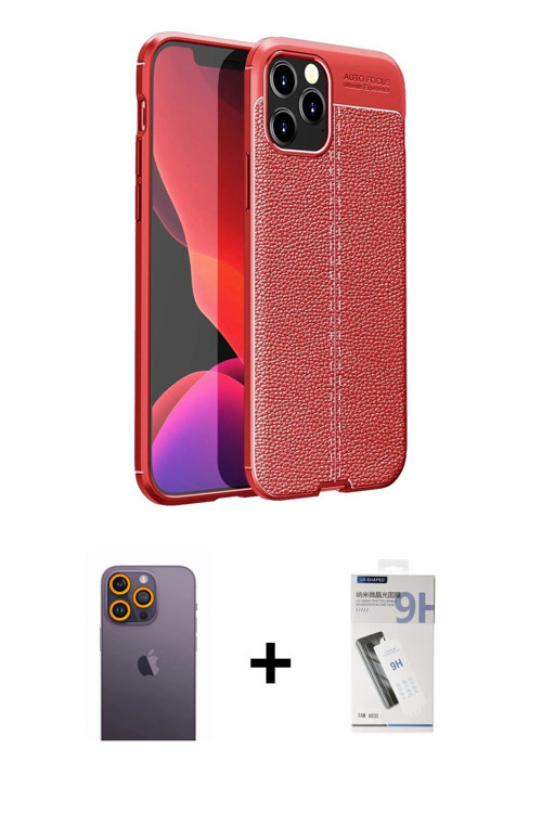 ieg™ iPhone 12 Pro Kılıf Doruk Klasik Özel Seri - Şeffaf Uv Polymer Nano Ekran Koruyucu + Sarı Neon