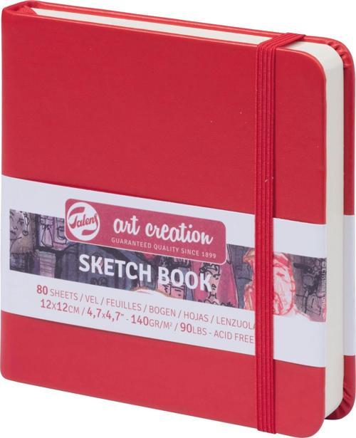 TAC SK.BLCK RED 12X12 140G SKETCHBOOK