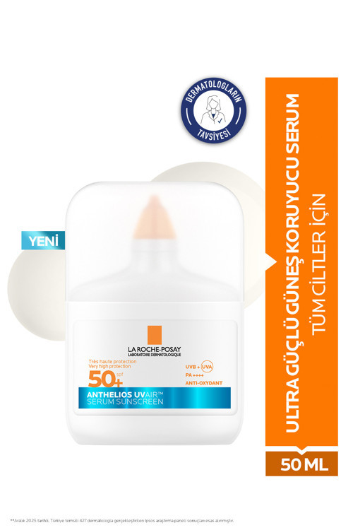 La Roche Posay Anthelios UVAIR SPF50+ Çok Yüksek Yüz Güneş Koruması Sağlayan Ultra Güçlü Güneş Koruyucu Serum 50 ml