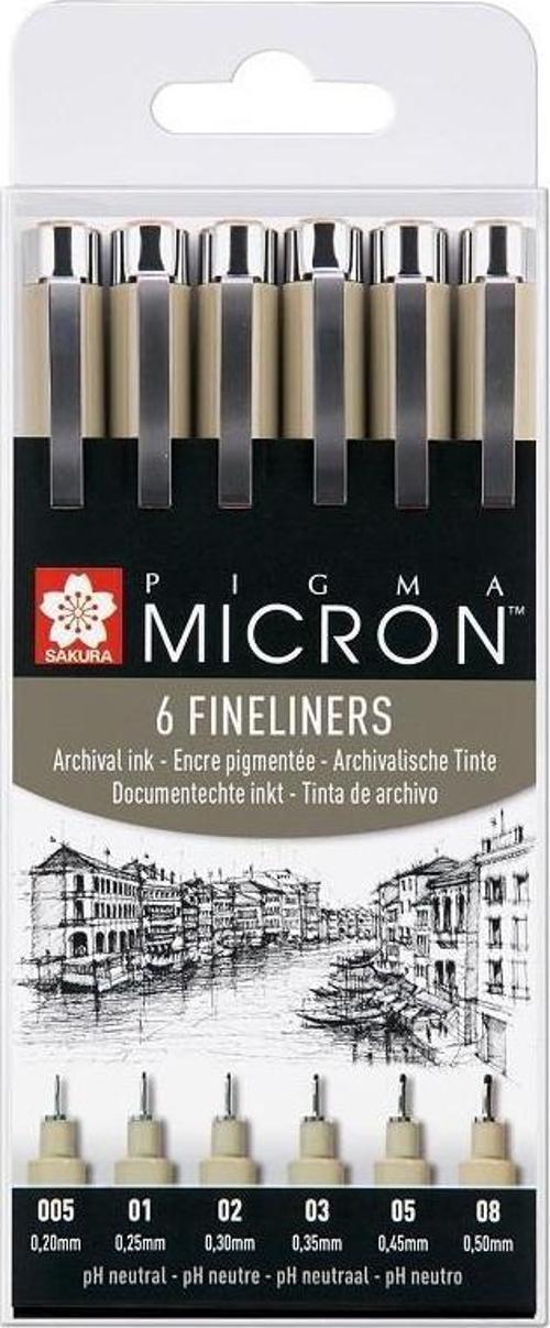 PIGMA MICRON SİYAH SET 6'LI