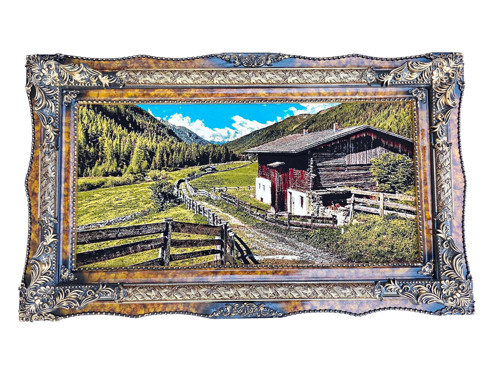 Vadiye Bakış Adlı İran Tebriz Halı Tablo 123x73cm - Duvar Halı Kilim Tablo