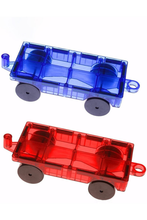 3D Magnet Yapı Oyuncak Araba Takımı / 2 Set Araba / Çocuklar Için Eğitici Oyuncak