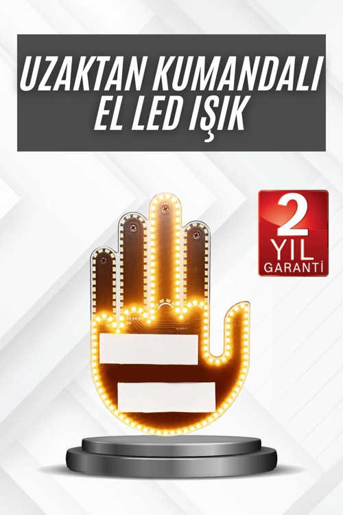 popüler Uzaktan Kumandalı El Orta Parmak Led Araç Camına Özel 2026