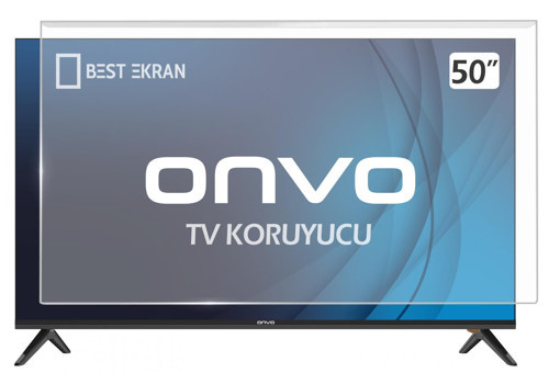 ONVO 50VQ80F2FA TV EKRAN KORUYUCU - Onvo 50" inc 127 Ekran QLED Kırılmaz 4K Koruyucu