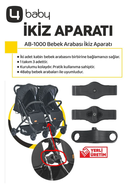 Kabin Bebek Arabası Ikiz Bağlantı Aparatı