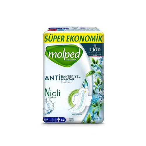 Hijyen Max Anti Bakteriyel Mantar Emici Yüzey Kadın Pedi Uzun 14 lü
