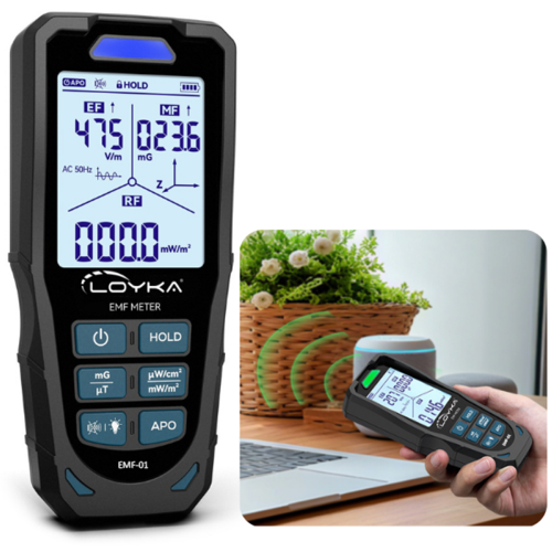EMF-01 Profesyonel 3 Eksen EMF & RF Elektromanyetik Alan Radyasyon Dedektörü