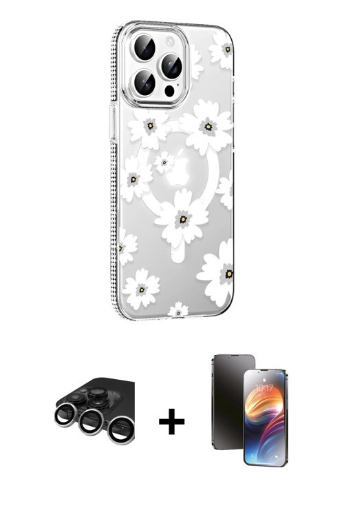 ieg™ iPhone 15 Pro Kılıf Yörünge Işık Prime - Siyah 3D Antistatik Mat Seramik Nano Ekran Koruyucu +