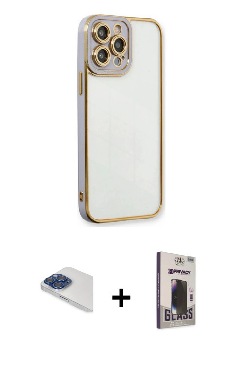ieg™ iPhone 13 Pro Max Kılıf Çekirdek Klasik Serisi - Siyah Bilvis Hayalet Cam Ekran Koruyucu + Laci