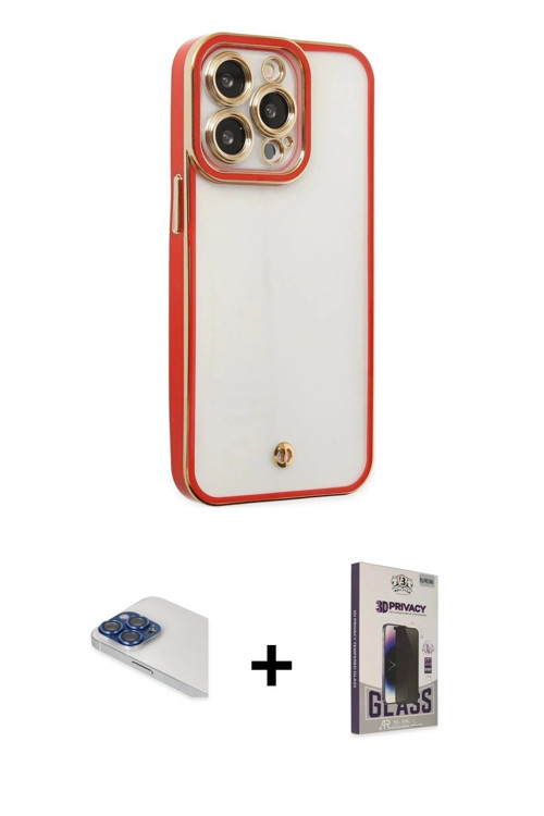 ieg™ iPhone 13 Pro Max Kılıf Çekirdek Klasik Serisi - Siyah Bilvis Hayalet Cam Ekran Koruyucu + Laci