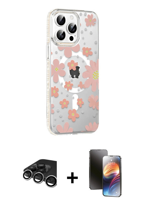 ieg™ iPhone 15 Pro Kılıf Yörünge Işık Prime - Siyah 3D Antistatik Mat Seramik Nano Ekran Koruyucu +