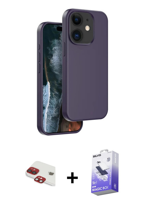 ieg™ iPhone 11 Kılıf Kıvılcım Çizgi Serisi - Siyah Bilvis 5in1 5D Magic Hayalet Cam Ekran Koruyucu +