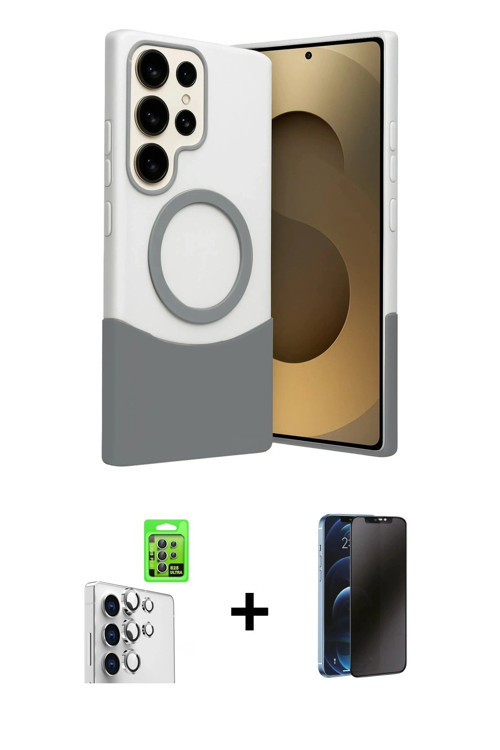 ieg™ Galaxy S25 Ultra Kılıf Kozmos Form Özel Seri - Siyah 3D Antistatik Hayalet Cam Ekran Koruyucu +