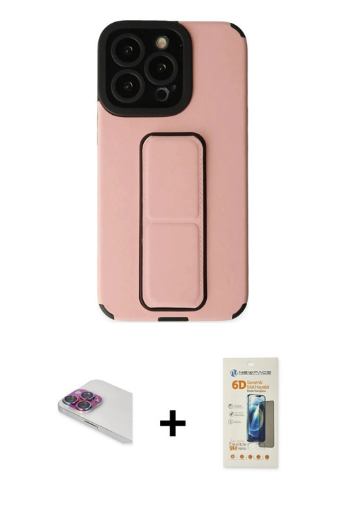 ieg™ iPhone 13 Pro Max Kılıf Çekirdek Yansıma - Siyah 6D Mat Seramik Hayalet Nano Ekran Koruyucu + G