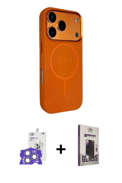 ieg™ iPhone 17 Pro Max Kılıf Kutup Minimal Prime - Siyah Bilvis Hayalet Cam Ekran Koruyucu + Gümüş B