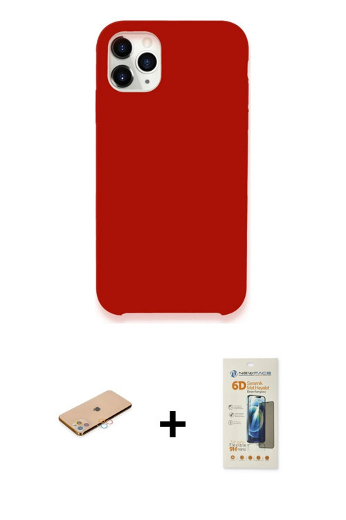 ieg™ iPhone 11 Pro Max Kılıf Zirve Modern Özel Seri - Siyah 6D Mat Seramik Hayalet Nano Ekran Koruyu
