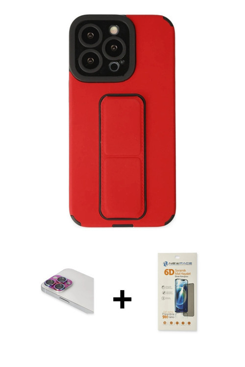 ieg™ iPhone 13 Pro Max Kılıf Çekirdek Yansıma - Siyah 6D Mat Seramik Hayalet Nano Ekran Koruyucu + G
