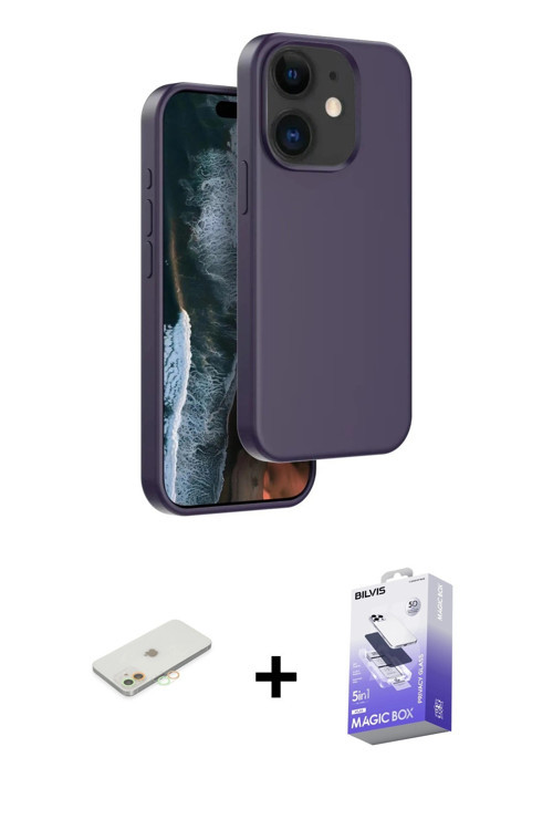 ieg™ iPhone 11 Kılıf Kıvılcım Çizgi Serisi - Siyah Bilvis 5in1 5D Magic Hayalet Cam Ekran Koruyucu +