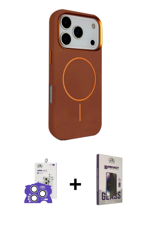 ieg™ iPhone 17 Pro Max Kılıf Kutup Minimal Prime - Siyah Bilvis Hayalet Cam Ekran Koruyucu + Gümüş B