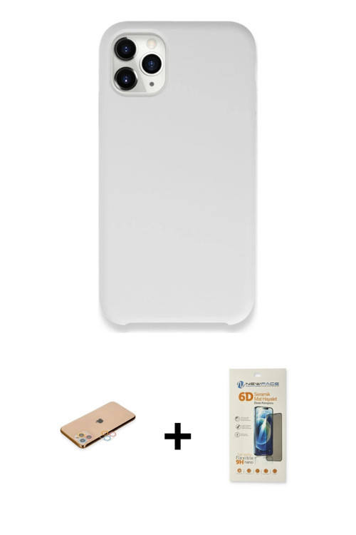 ieg™ iPhone 11 Pro Max Kılıf Zirve Modern Özel Seri - Siyah 6D Mat Seramik Hayalet Nano Ekran Koruyu