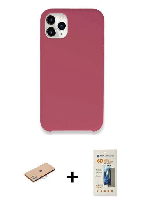 ieg™ iPhone 11 Pro Max Kılıf Zirve Modern Özel Seri - Siyah 6D Mat Seramik Hayalet Nano Ekran Koruyu